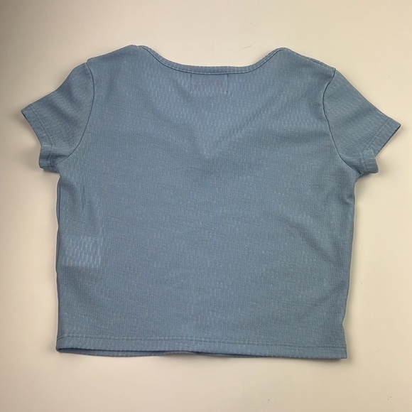 Apee - A Bathing Ape Blue V-Neck Crop Top - Picture 7 of 11